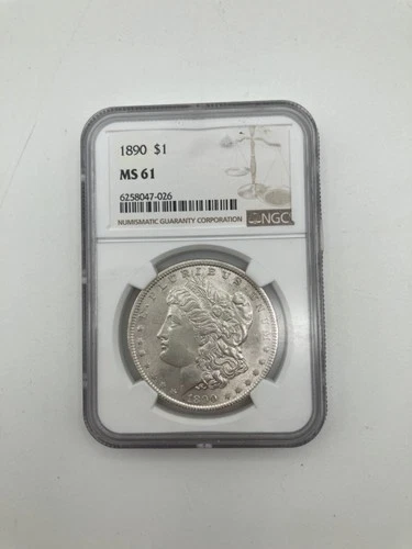 1890 MS 61 Morgan Silver Dollar NGC Certified 6258047-026