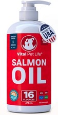 Salmon Oil for Dogs & Cats - Healthy Skin & Coat, Fish Oil, Omega 3 EPA DHA, ...