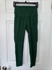 Beyond Yoga Forest Green High-Rise Ponte Leggings with Pockets