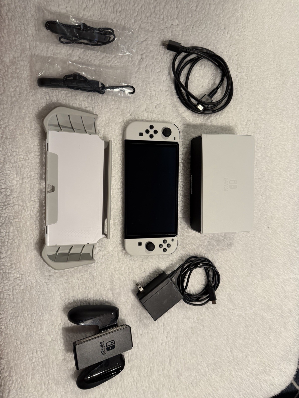 Nintendo Switch OLED Model White Console Wi-Fi HDMI USB-C with Accessories
