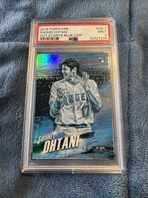 2018 Topps Fire - Hot Starts Shohei Ohtani #HS-1 Blue Chip (RC