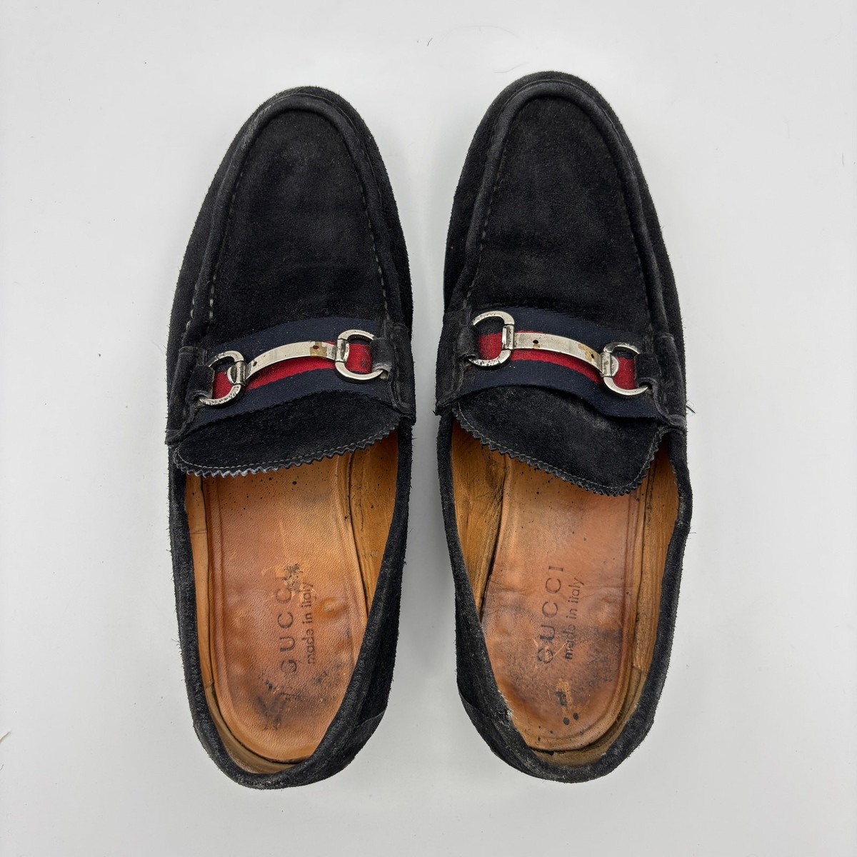 Gucci Suede Leather Penny Loafers Men display picture 1