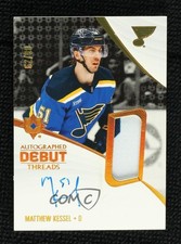 2023 Upper Deck Ultimate Collection Debut Threads 62/99 Matthew Kessel Auto 1co7