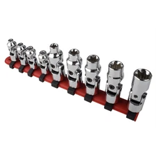 9PC 1/4" DRIVE UNIVERSAL STAR CHROME SOCKET SET