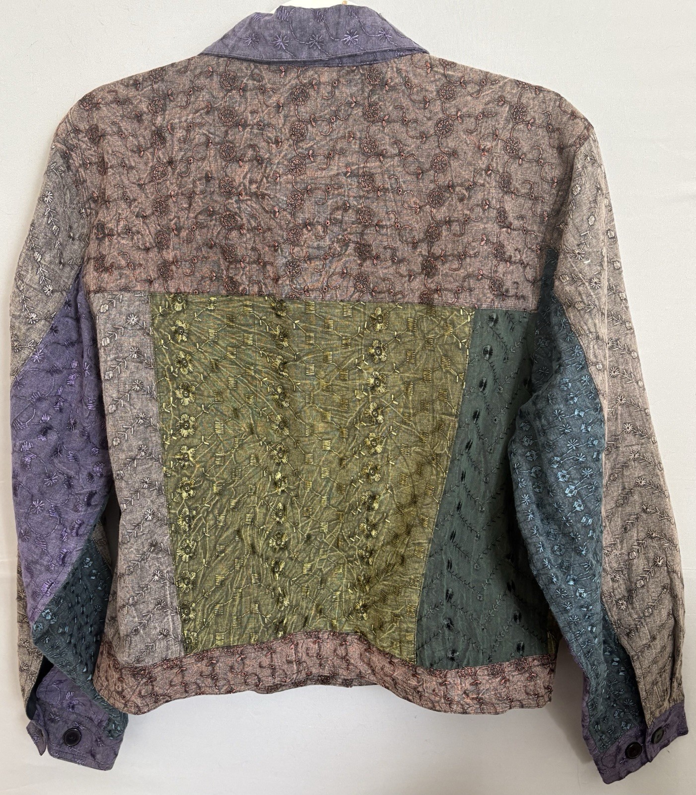 Sacred Threads Patchwork Boho Quilted Cotton Jack… - image 5