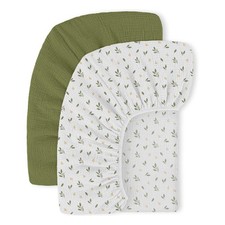 Mi Flor Muslin Crib Sheets   Fitted Crib Sheet 52"x28"x8"   2 Pack Soft  Bre...