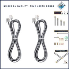 Durable RJ12 6P6C Phone Cable 6.6FT for Regular Telephone and Printer Systems