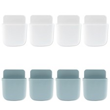 8 Pack Remote Control Holder Wall Mount Adhesive Wall Mounted Storage Pen Sto...