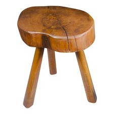 Ancien tabouret trépied de traite