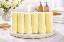 6 pack Bamboo Washcloths 10x10 Ultra Soft Sensitive Skin for Baby and Adults
