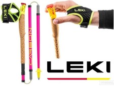 LEKI Ultratrail FX ONE trail running carbon poles shark frame hand strap 135 cm