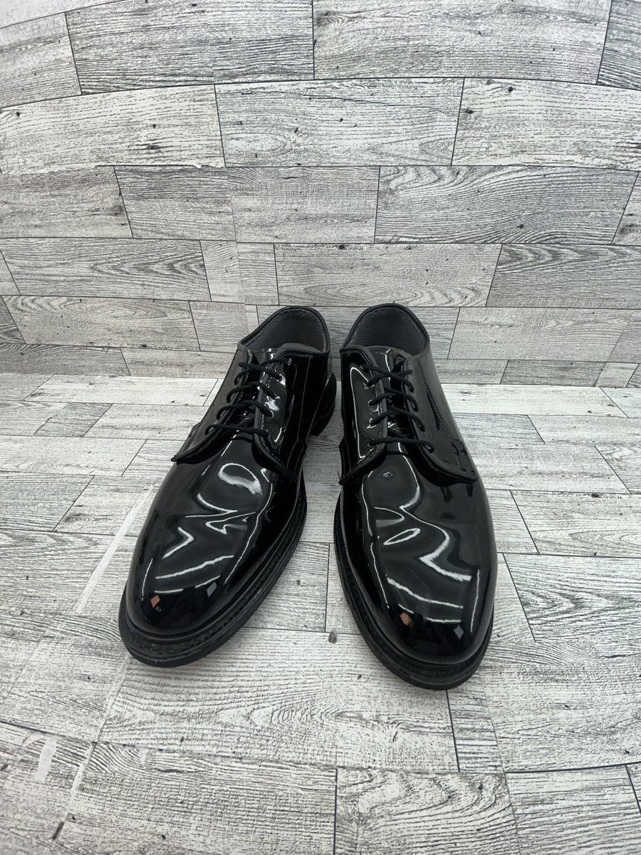 Bates Dress Shoes Mens Size 8.5 D Black Patent Leather Oxford