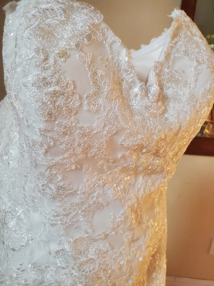 Vestido de novia Franssical talla 14 nuevo con etiquetas Foto 3 de 4