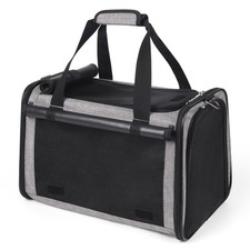 YUDODO 25 lbs Lightproof Soft Sided Large Cat Carrier for Small Dog Pet Airli...