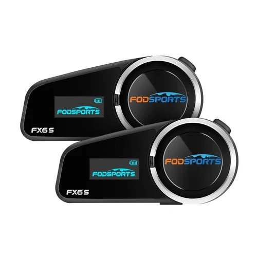 Fodsports FX6S 1KM 6Way Motorcycle Intercom Bluetooth 5 Helmet Headset Climbing