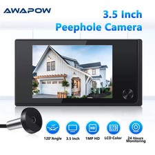 Awapow 3.5" Digital Door Peephole Viewer Camera 120  Wide Angle 2MP LCD Monitor