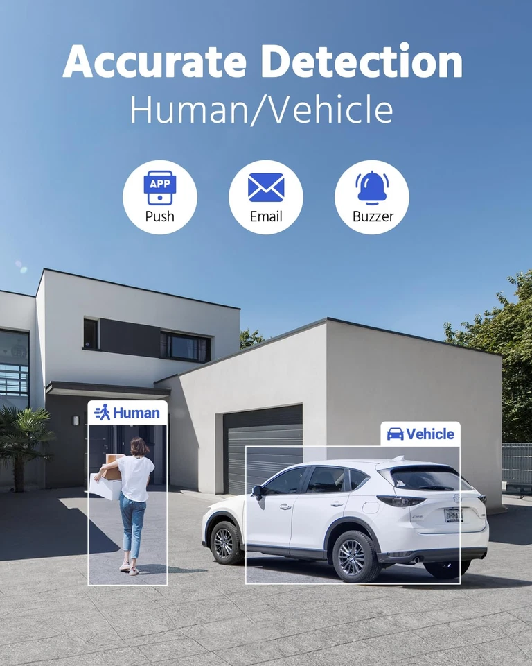 8CH H.265+ 3K Lite Wired Security Camera System with AI Human/Vehicle Detecti... - Image 2 of 4