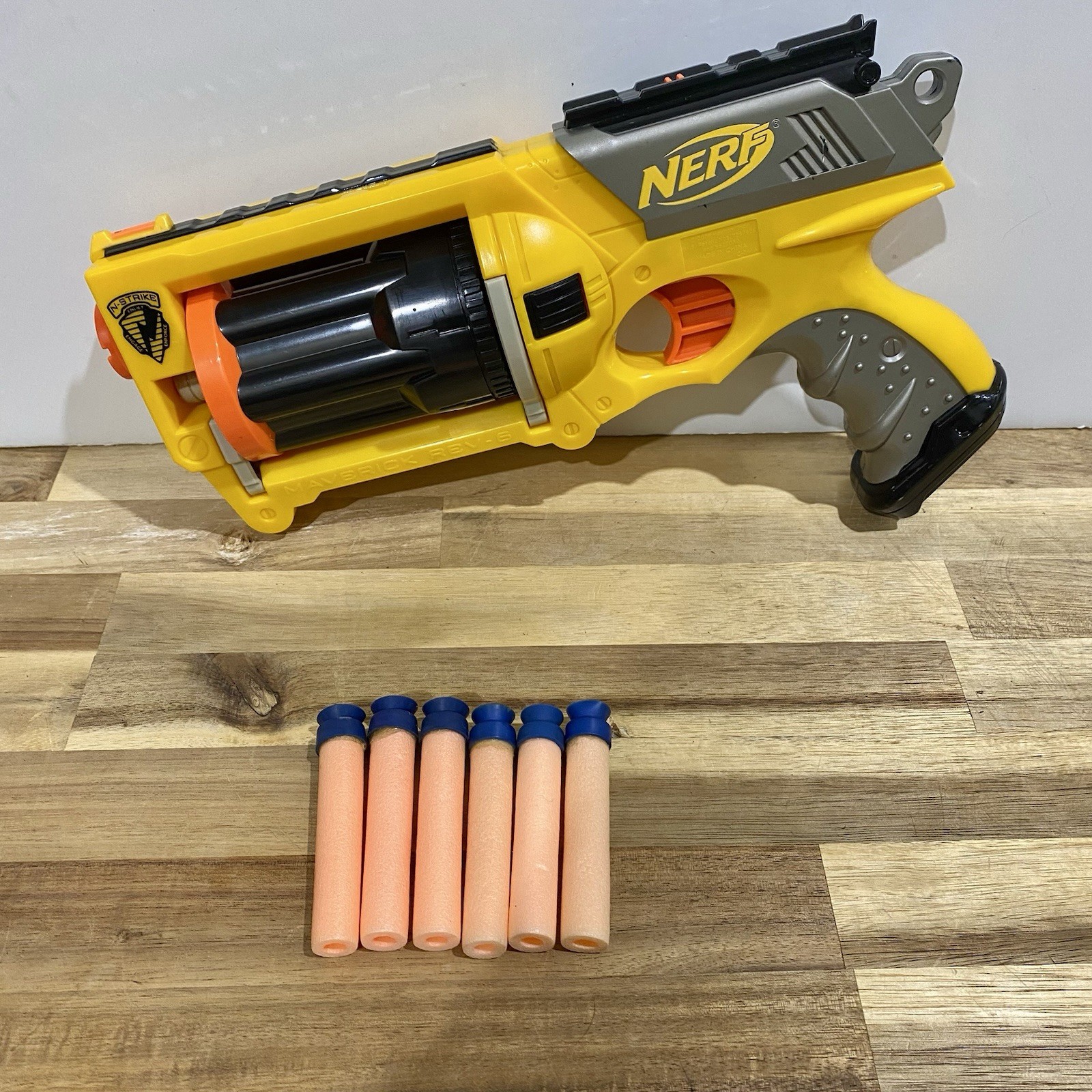 Nerf N-Strike Maverick REV-6 Blaster with 6 Suction Darts