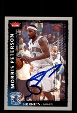 Signed Basketball Card Auto Morris Peterson 2008-09 Fleer #114 Hornets