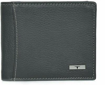 Nouveau Portefeuille Bi-Fold En Cuir Gris Pour Hommes Article Cadeau - Photo 1/4