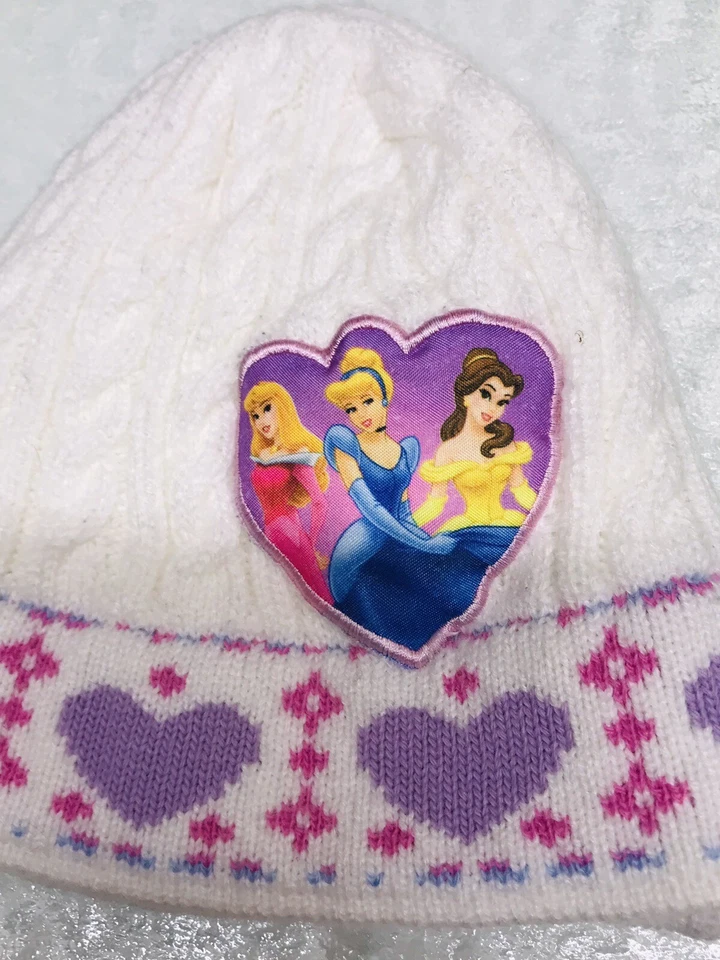 Sombrero bebé Disney Princesa Llave Infantil Gorro Tejido 100% Algodón Rosa Talla 0-12 Mo Foto 2 de 2