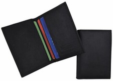 Black Genuine Leather Mini Slim Credit Card Holder Thin Mens Wallet by Marshal