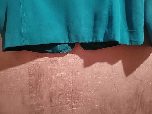 Studio Works Teal Blue Faux Suede Lined Jacket Women’s Size 8 - Picture 18 of 20