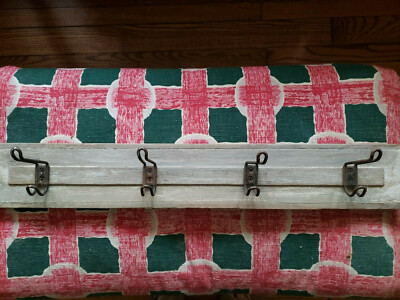 Vintage Door Panel Steel Hook Coat Rack