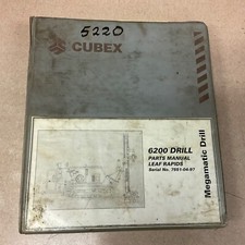 Plataforma de perforación hidráulica de orugas CUBEX 6200 MEGAMATIC MANUAL DE PIEZAS CATÁLOGO LISTA DE LIBROS