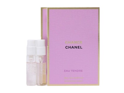 CHANEL CHANCE EAU TENDRE EDP 1.5ml .05fl oz x 2 PERFUME SPRAY SAMPLE VIALS