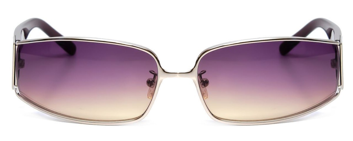 Celine SC1088-579X Unisex Sunglasses in Silver Red w/Violet Purple