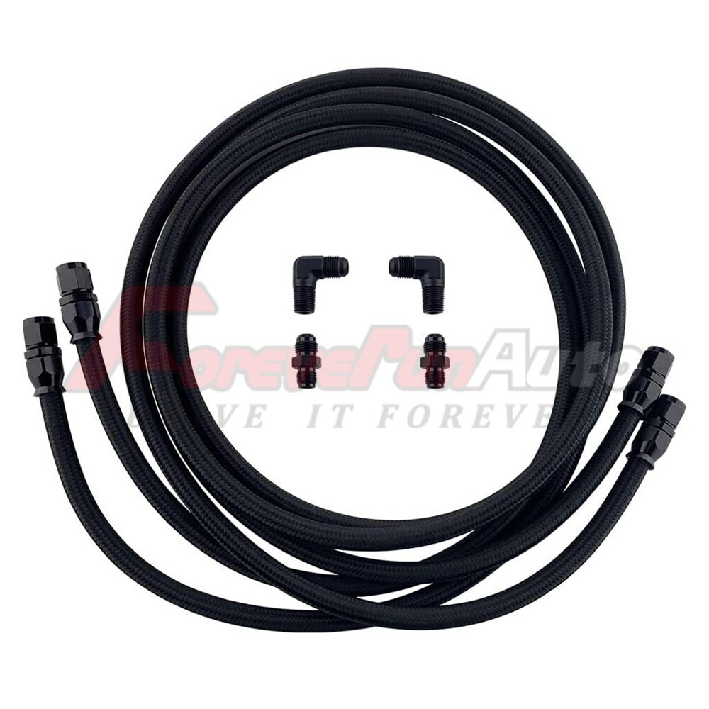 6AN Automatic Transmission Cooler Hose Line Kit For GM 4L60E 4L65E TH350 TH400