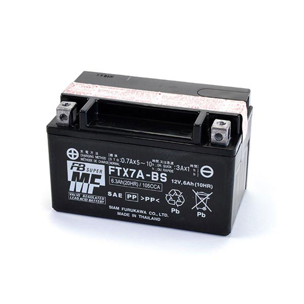 BATTERIA FTX7A-BS 12V/6,0AH INCL.   FOR SYM 50 JET EURO X 2T 2003-2012