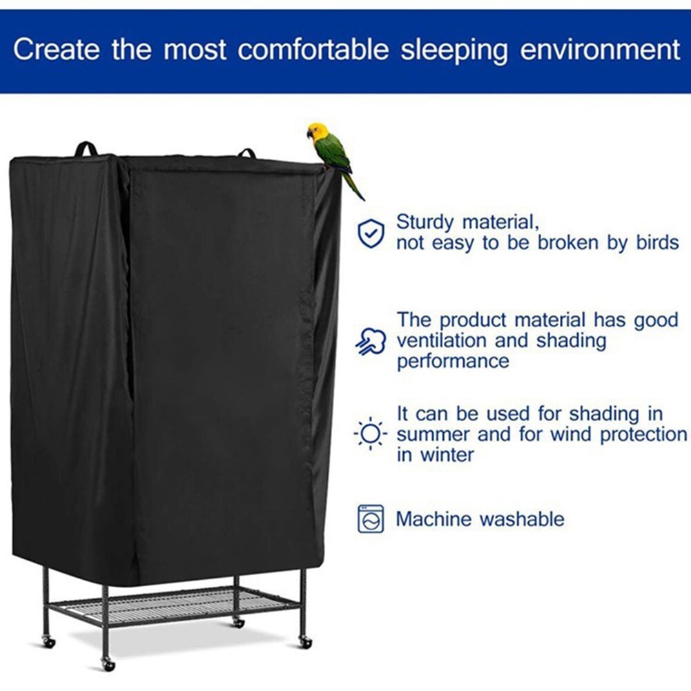 Premium Quality Blackout Bird Cage Cover Durable Washable Universal
