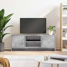 itzcominghome Concrete Grey TV Unit Wooden TV Stand Shelves Storage Cabinet 102