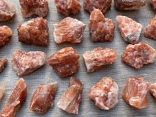 Grade A Rough Red Calcite, 1.5-2" Red Calcite Natural Stone, Wholesale Bulk Lot