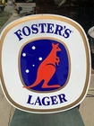 Vintage Foster's Lager Beer Kangaroo Logo Bar Man Cave  25" Embossed Metal Sign
