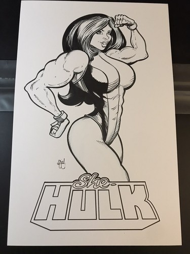 SHE-HULK 11x17 Original Art by Chris McJunkin Marvel MCU 2026 SALE!