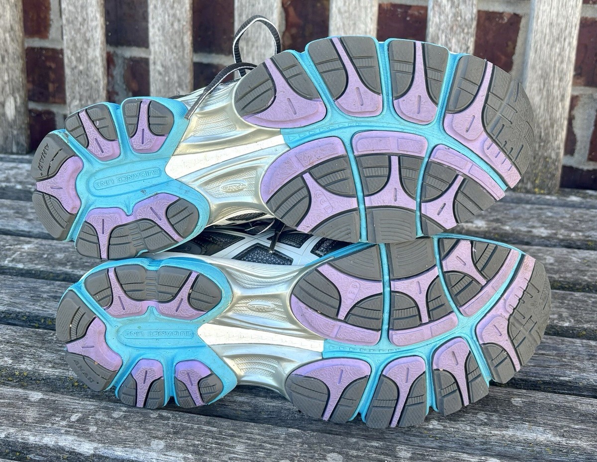 Asics Gel Nimbus T291N Gray Purple Running IGS Sneakers