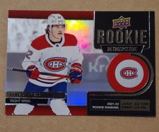 2022-23 Upper Deck Series 1 Cole Caufield Rookie Retrospective #RR-9
