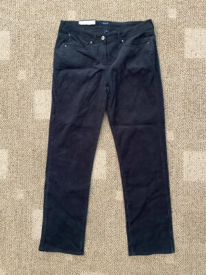 Womens Bogari 100% Cotton Corduroy Pants Navy Blue Size 10