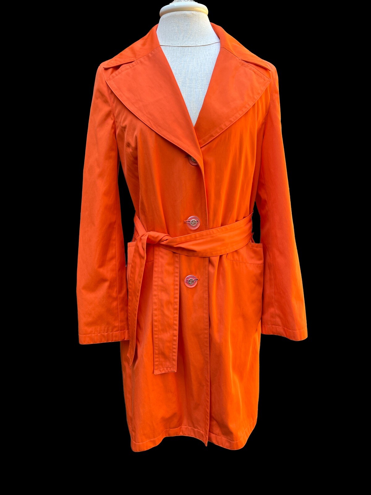 Michael KorsTrench/Rain Coat LightweightBelted SZ M… Gem