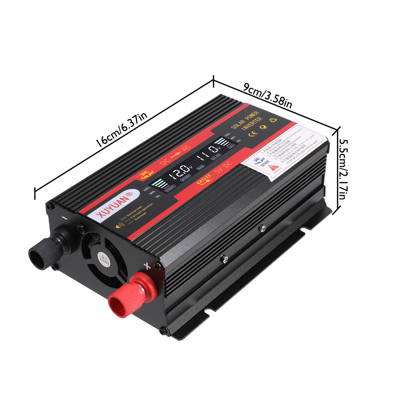 Car Power Inverter 3000W 4000W 6000 Watt 12V DC to 110V AC Solar Power