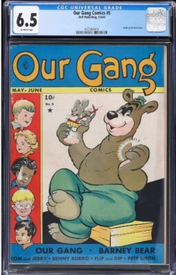 May-June 1943 Our Gang Comics #5 Partial Photo Back Cover Buckwheat CGC 6.5