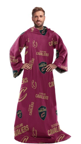 Northwest NBA Cleveland Cavaliers Toss Silk Touch Comfy Throw with Sleeves - Picture 2 of 2