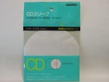 NAGAOKA Inner Sleeve CD DVD Antistatic 20 sheets TS-561/3 fromJapan