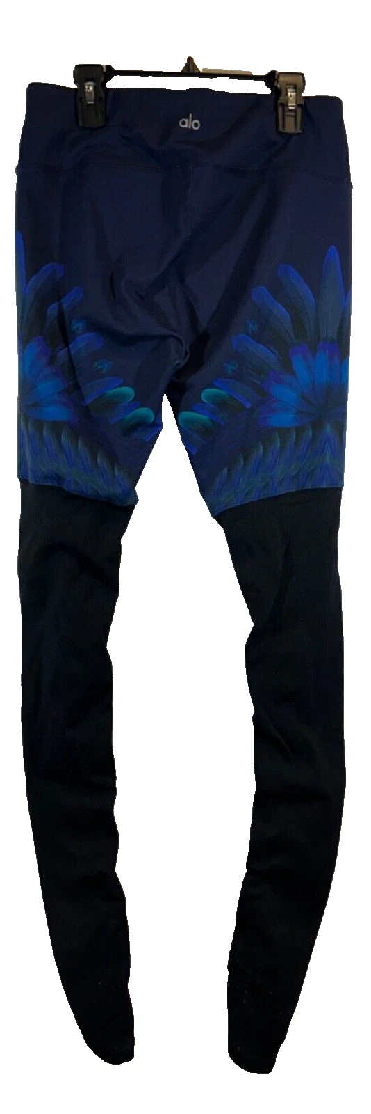 alo-yoga goddess ribbed gypset mid rise w5452r peacock tropical d61 leggings