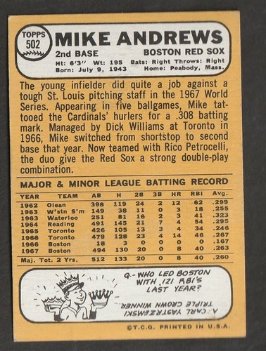 1968 Topps Baseball Cards Scegli una carta a scelta 295-660 EX X-MT 1/25 Set Break - Foto 350 di 490