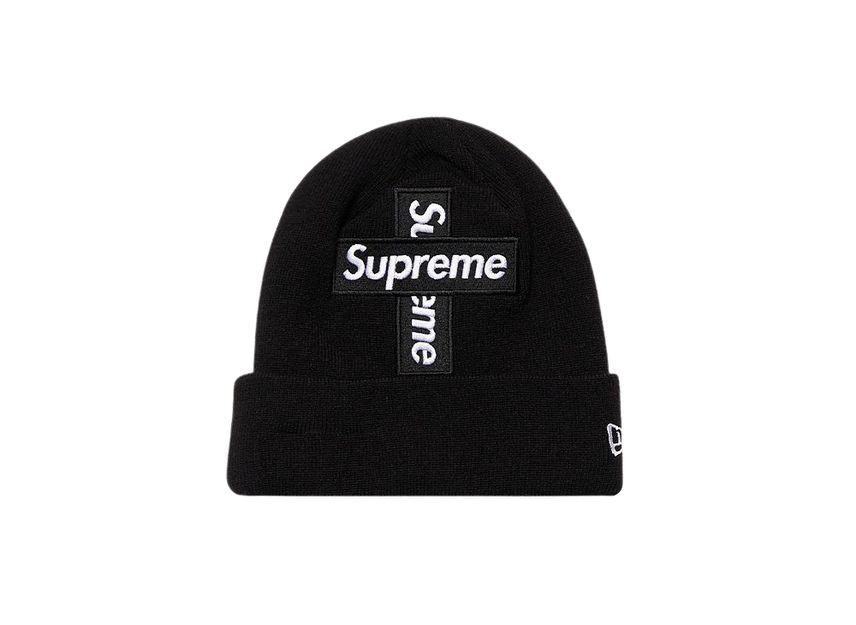 Supreme New Era Cross Box Logo Beanie Black | eBay