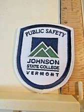 Public Safety patch Johnson State College Vermont VT NOS 3.9" tall *